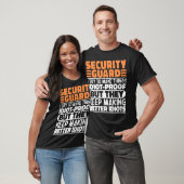 Security Guard Ich versuche Dinge zu Lustigen Sprü T-Shirt (Unisex)