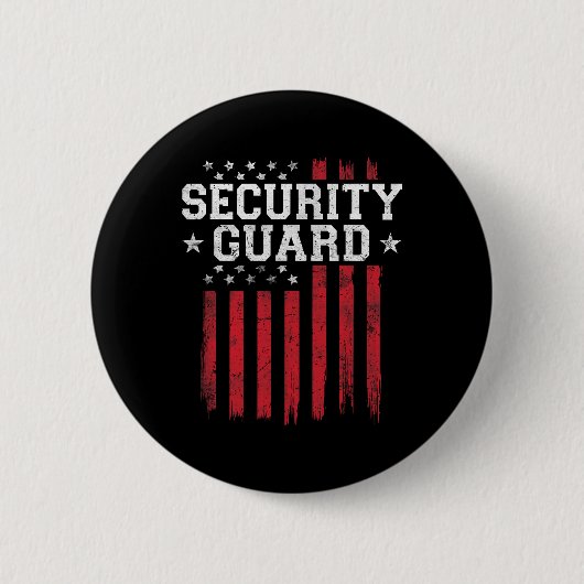 Security Guard Proud American Flag USA Patriot Pat Button (Vorderseite)