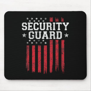 Security Guard Proud American Flag USA Patriot Pat Mousepad