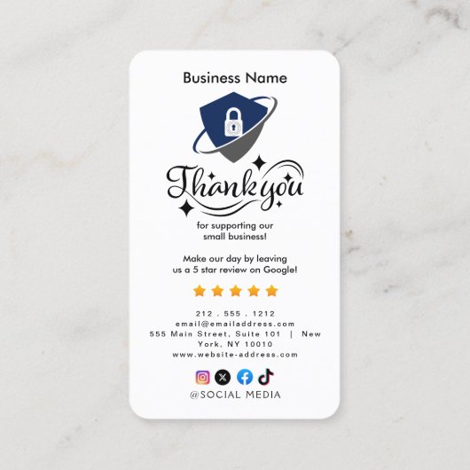 SECURITY HOSPITAL review QR Code Business Card Visitenkarte (Rückseite)