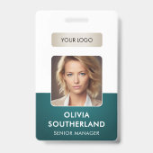 Security ID Employee Foto QR Code Conference Ausweis (Vorderseite)