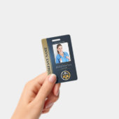 Security ID Mitarbeiter Foto QR Code Blau & Silber Ausweis (Handheld)
