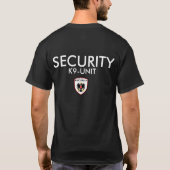 Security K9-Unit T-Shirt (Rückseite)