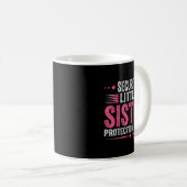 Security Little Sister Protection Squad Funny Boys Kaffeetasse (VorderseiteRechts)