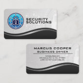 Security Lock Logo | AI Data Visitenkarte (Vorne/Hinten)