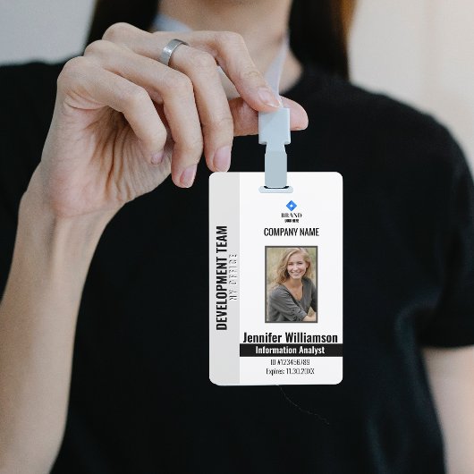 Security QR Code Mitarbeiter Foto-ID für Schwarze Ausweis