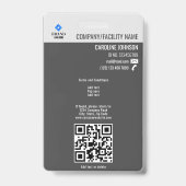 Security QR Code Mitarbeiter-Foto von Charcoal Com Ausweis (Rückseite)