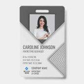 Security QR Code Mitarbeiter-Foto von Charcoal Com Ausweis (Vorderseite)