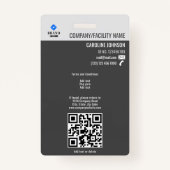 Security QR Code Mitarbeiter-Foto von Charcoal Com Ausweis (Rückseite)