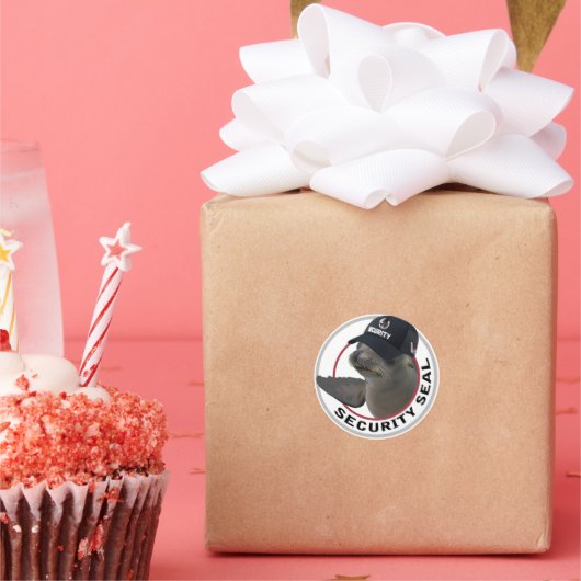 Security Seal Round Sticker (Party)