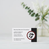 Security Services Consultant Business Cards Visitenkarte (Stehend Vorderseite)