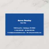 Security Services | Private police Visitenkarte (Rückseite)