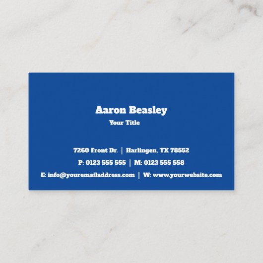 Security Services | Private police Visitenkarte (Rückseite)