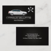 Sedan Car | Mechanische Wrenches-Logo | Service Visitenkarte (Vorne/Hinten)
