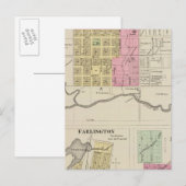 Sedan, Cloverdale, Farlington und Hepler, Kansas Postkarte (Vorne/Hinten)