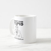 Sedate Stupid Funny Mug Kaffeetasse (Vorderseite Links)