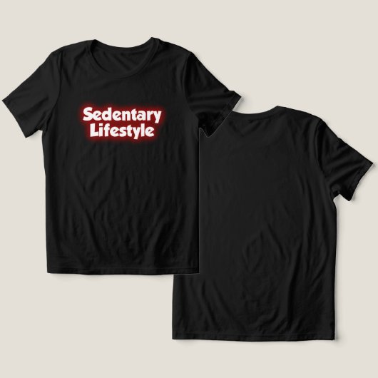 SEDENTARY LIFESTYLE Special Customizable LÄSSIG Tri-Blend Shirt (Design Vorderseite & Rückseite)