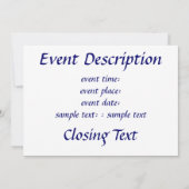 Seder Plate Einladung (Rückseite)