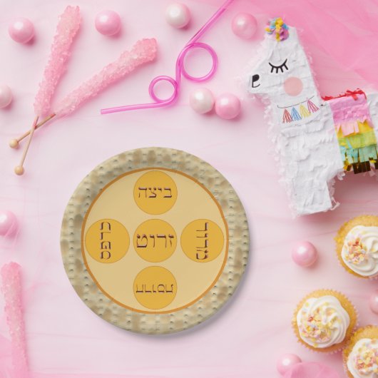 Seder Plate mit Matzoh Border Pappteller (Party)