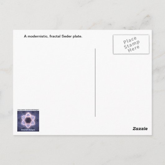Seder Plate Postkarte (Rückseite)