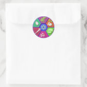 Seder-Teller Runder Aufkleber (Tasche)