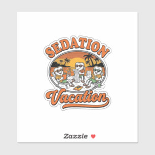 Sedierung Urlaub Retro Zahnmedizin Humor Shirt Des Aufkleber