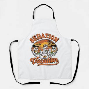 Sedierung Urlaub Retro Zahnmedizin Humor Shirt Des Schürze