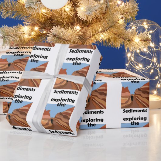 Sedimentgestein Erkundung der Sedimente Wanderer Geschenkpapier (Feiertage)