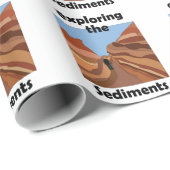 Sedimentgestein Erkundung der Sedimente Wanderer Geschenkpapier (Rolleneckpunkt)