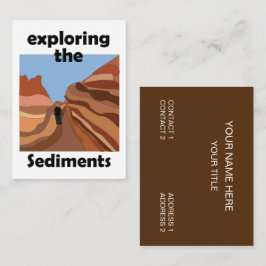 Sedimentgestein Erkundung von Sedimenten Wandern Visitenkarte