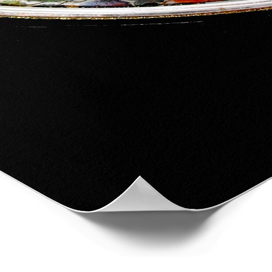 Sedimentplatte - "Seder" in Hebräisch Poster (Ecke)