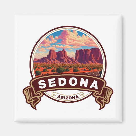 Sedona Arizona Colorful Travel Abzeichen Magnet (Vorne)