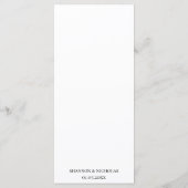 Sedona Arizona Empfang Menü Menükarte (Rückseite)