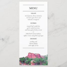 Sedona Arizona Empfang Menü Menükarte
