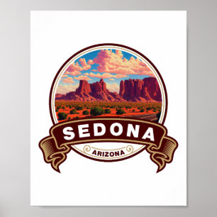 Sedona Arizona Farbige Reiseplakette Poster