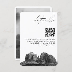 Sedona Arizona Hochzeit Moderne Details QR Code Begleitkarte