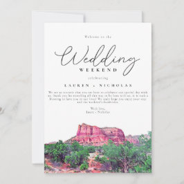Sedona Arizona Hochzeitswochenende Willkommen Einladung