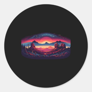 Sedona Arizona Natur Wandern Outdoor Berg Sedo Runder Aufkleber