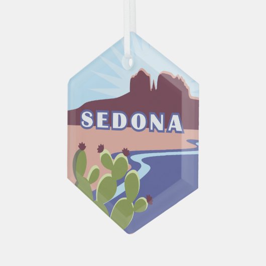 Sedona, Arizona Ornament Aus Glas (Vorderseite Links)
