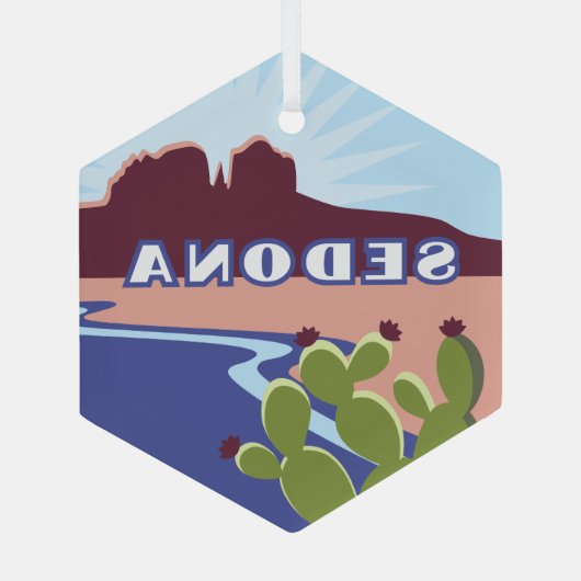 Sedona, Arizona Ornament Aus Glas (Rückseite)