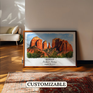Sedona Arizona Poster, Aquarell, Maßgeschneidert Poster