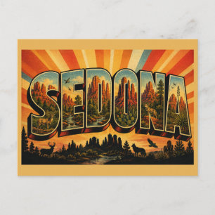 Sedona Arizona Red Rock Canyon Forest Art Postkarte