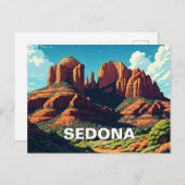Sedona Arizona Reisen Rote Felsen Postkarte (Vorne/Hinten)