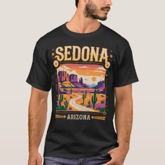Sedona Arizona Retro Landschaftswüste Südwesten T-Shirt
