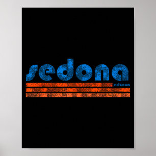 Sedona Arizona Retro Vintage verwittert Wandern Poster