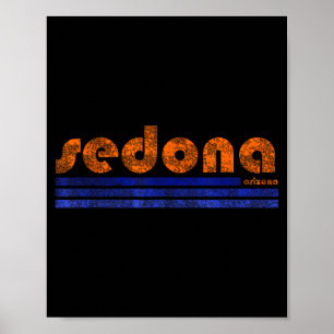 Sedona Arizona Retro Vintage verwittert Wandern Poster