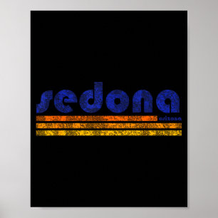 Sedona Arizona Retro Vintage verwittert Wandern Poster