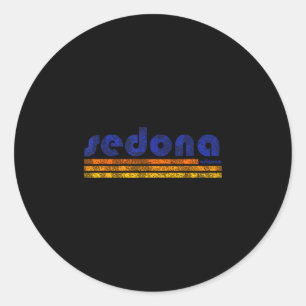 Sedona Arizona Retro Vintage verwittert Wandern Runder Aufkleber