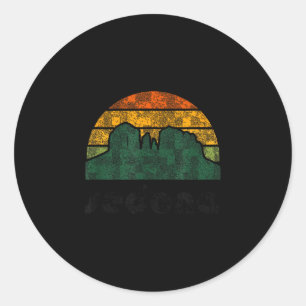 Sedona Arizona Retro Vintage verwittert Wandern Runder Aufkleber