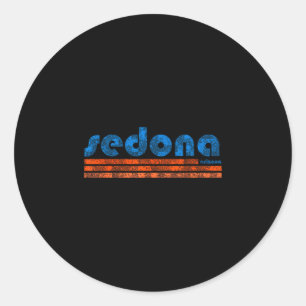 Sedona Arizona Retro Vintage verwittert Wandern Runder Aufkleber